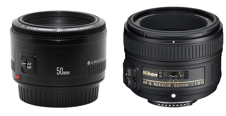 nikon 50mm, canon 50mm