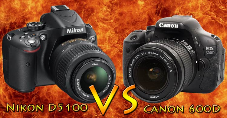 nikon d5100 canon 600d