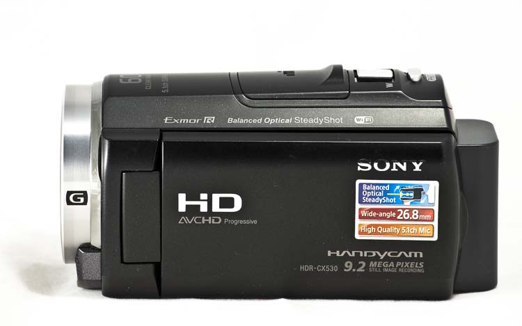 видеокамера sony cx530e сбоку