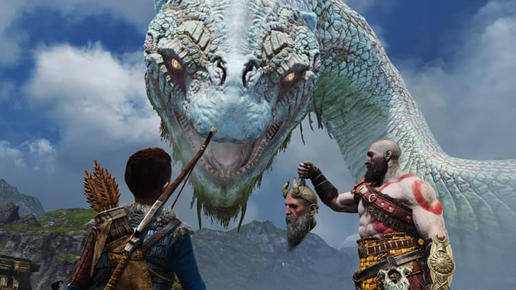 Кратос, Атрей и Йормунганд йормунганд god of war