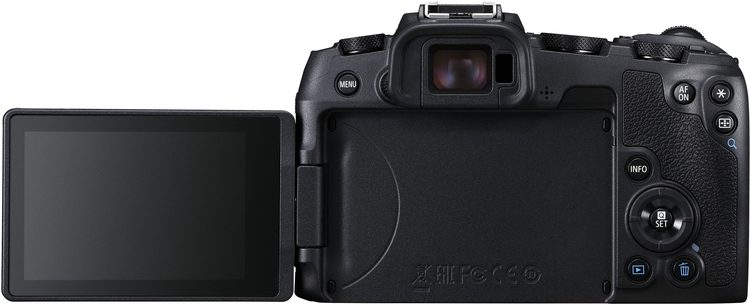 Задняя панель Canon EOS RP с открытым поворотным экраном