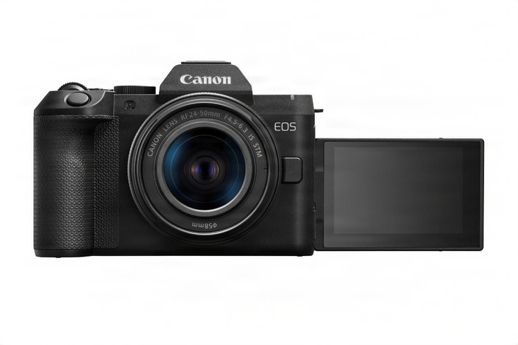 Canon EOS R8 Mark II с развёрнутым поворотным экраном