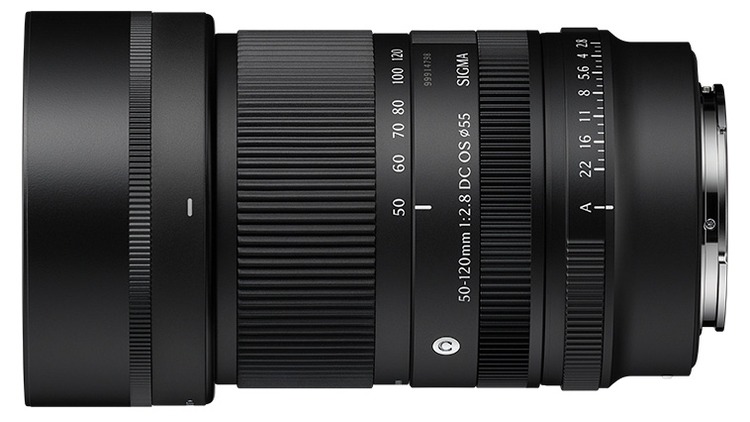 Sigma 50-120mm F2.8 DC OS Contemporary, вид сбоку
